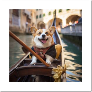 Corgi Gondolier Posters and Art